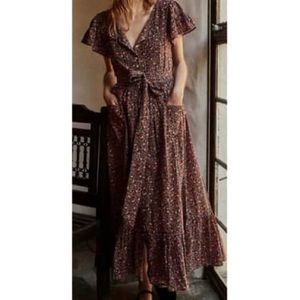 Doen Marfa Dress, Size medium in Blue Laurel Canyon Rose print.